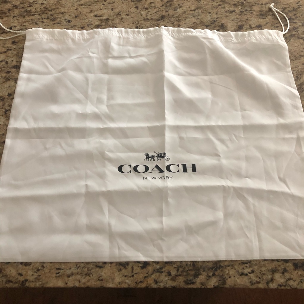 Authentic Large Coach Dust Bag New